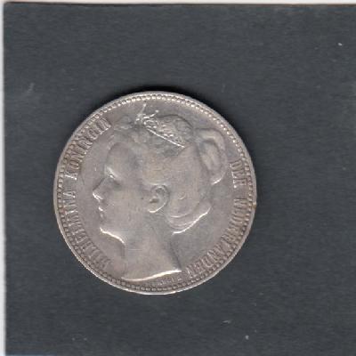 Beschrijving: 1 Gulden WILHELMINA